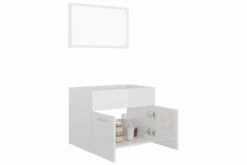 Badeværelsesmøbelsæt 2 Dele Spånplade Hvid Højglans -TRADEMAX Salg badevaerelsesmoebelsaet 2 dele spaanplade hvid hoejglans hvid 2479357 1