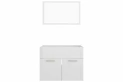 Badeværelsesmøbelsæt 2 Dele Spånplade Hvid Højglans -TRADEMAX Salg badevaerelsesmoebelsaet 2 dele spaanplade hvid hoejglans hvid 2479358 1