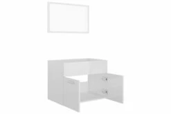 Badeværelsesmøbelsæt 2 Dele Spånplade Hvid Højglans -TRADEMAX Salg badevaerelsesmoebelsaet 2 dele spaanplade hvid hoejglans hvid 2479359 1