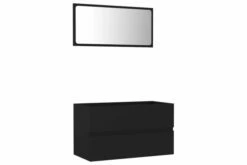 Badeværelsesmøbelsæt 2 Dele Spånplade Sort -TRADEMAX Salg badevaerelsesmoebelsaet 2 dele spaanplade sort sort 2490158 1