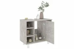 Badeværelsesmøbelsæt 3 Dele Spånplade Betongrå -TRADEMAX Salg badevaerelsesmoebelsaet 3 dele spaanplade betongraa graa 2301382