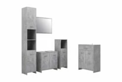 Badeværelsesmøbelsæt 4 Dele Betongrå 39 Badeværelsesmøbelsæt 4 Dele Betongrå -TRADEMAX Salg badevaerelsesmoebelsaet 4 dele betongraa graa 2930341