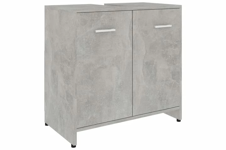 Badeværelsesmøbelsæt 4 Dele Betongrå 13 Badeværelsesmøbelsæt 4 Dele Betongrå - Billede 11