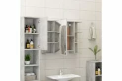 Badeværelsesmøbelsæt 4 Dele Spånplade Betongrå -TRADEMAX Salg badevaerelsesmoebelsaet 4 dele spaanplade betongraa graa 2301377 1