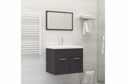 Badeværelsesmøbelsæt Spånplade Grå -TRADEMAX Salg badevaerelsesmoebelsaet spaanplade graa graa 2798107 1