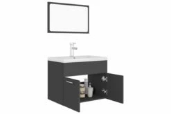 Badeværelsesmøbelsæt Spånplade Grå -TRADEMAX Salg badevaerelsesmoebelsaet spaanplade graa graa 2893583 1