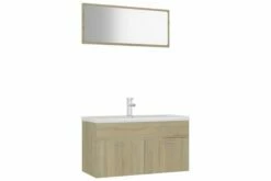 Badeværelsesmøbelsæt Spånplader Sonoma-eg 40 Badeværelsesmøbelsæt Spånplader Sonoma-eg -TRADEMAX Salg badevaerelsesmoebelsaet spaanplader sonoma eg brun 2891143 1