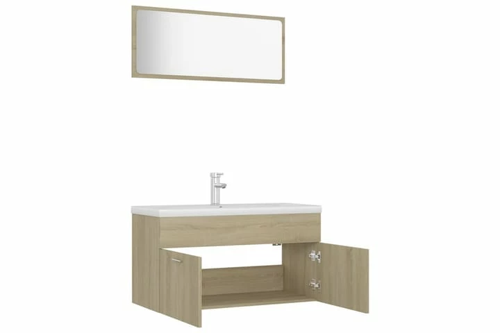 Badeværelsesmøbelsæt Spånplader Sonoma-eg 17 Badeværelsesmøbelsæt Spånplader Sonoma-eg - Billede 15