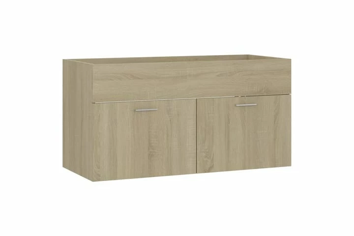 Badeværelsesmøbelsæt Spånplader Sonoma-eg 15 Badeværelsesmøbelsæt Spånplader Sonoma-eg - Billede 13