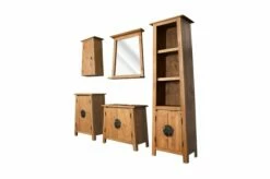 Badeværelsessæt I 5 Dele Massivt Genanvendt Fyrretræ -TRADEMAX Salg badevaerelsessaet i 5 dele massivt genanvendt fyrretrae brun 3323721 1