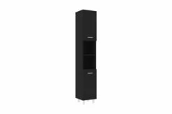 Badeværelsesskab 30x30x179 Cm Spånplade Sort -TRADEMAX Salg badevaerelsesskab 30x30x179 cm spaanplade sort sort 3390886