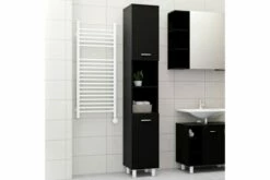 Badeværelsesskab 30x30x179 Cm Spånplade Sort -TRADEMAX Salg badevaerelsesskab 30x30x179 cm spaanplade sort sort 3397794