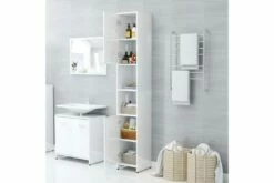 Badeværelsesskab 30X30X183,5 Cm Spånplade Hvid Højglans 24 Badeværelsesskab 30X30X183,5 Cm Spånplade Hvid Højglans -TRADEMAX Salg badevaerelsesskab 30x30x1835 cm spaanplade hvid hoejglans hvid 3335759