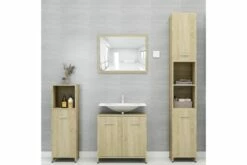 Badeværelsesskab 30X30X183,5 Cm Spånplade Sonoma-Eg