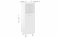 Badeværelsesskab 30x30x95 Cm Spånplade Hvid -TRADEMAX Salg badevaerelsesskab 30x30x95 cm spaanplade hvid hvid 3397922