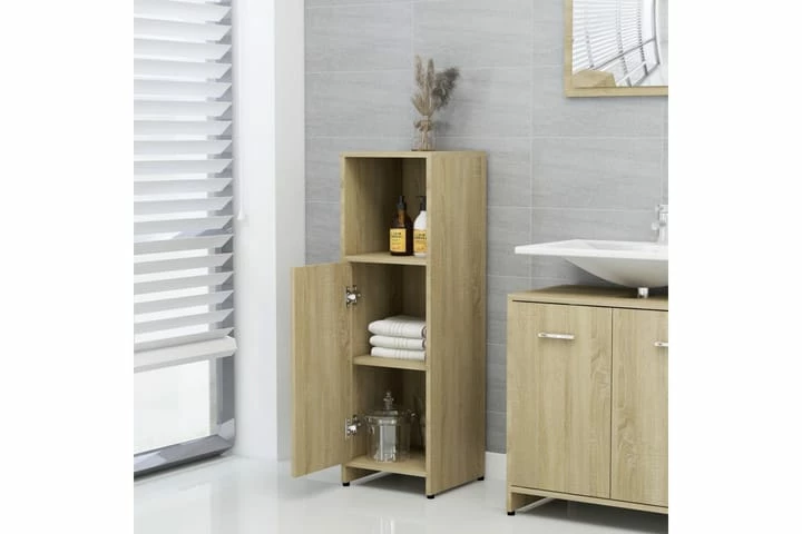 Badeværelsesskab 30X30X95 Cm Spånplade Sonoma-Eg 7 Badeværelsesskab 30X30X95 Cm Spånplade Sonoma-Eg - Billede 5
