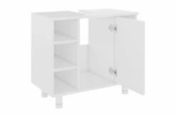 Badeværelsesskab 60x32x53,5 Cm Spånplade Hvid Højglans