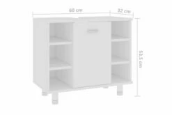 Badeværelsesskab 60x32x53,5 Cm Spånplade Hvid