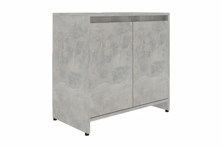Badeværelsesskab 60X33X58 Cm Spånplade Betongrå 9 Badeværelsesskab 60X33X58 Cm Spånplade Betongrå - Billede 7