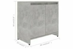 Badeværelsesskab 60X33X58 Cm Spånplade Betongrå 25 Badeværelsesskab 60X33X58 Cm Spånplade Betongrå -TRADEMAX Salg badevaerelsesskab 60x33x58 cm spaanplade betongraa graa 3335858 1