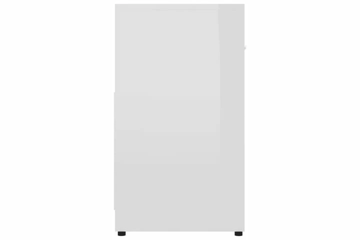 Badeværelsesskab 60X33X58 Cm Spånplade Hvid Højglans 4 Badeværelsesskab 60X33X58 Cm Spånplade Hvid Højglans - Billede 2