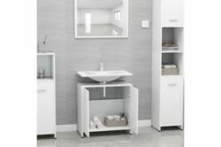 Badeværelsesskab 60X33X58 Cm Spånplade Hvid 40 Badeværelsesskab 60X33X58 Cm Spånplade Hvid -TRADEMAX Salg badevaerelsesskab 60x33x58 cm spaanplade hvid hvid 3396959 1