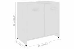 Badeværelsesskab 60X33X58 Cm Spånplade Hvid 28 Badeværelsesskab 60X33X58 Cm Spånplade Hvid -TRADEMAX Salg badevaerelsesskab 60x33x58 cm spaanplade hvid hvid 3396965