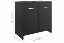 Badeværelsesskab 60X33X58 Cm Spånplade Sort 29 Badeværelsesskab 60X33X58 Cm Spånplade Sort -TRADEMAX Salg badevaerelsesskab 60x33x58 cm spaanplade sort sort 3397022