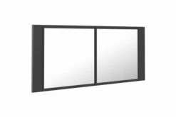 Badeværelsesskab M. Spejl + LED-lys 100x12x45 Cm Grå -TRADEMAX Salg badevaerelsesskab m spejl led lys 100x12x45 cm graa graa 2903894