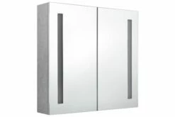 Badeværelsesskab M. Spejl LED-lys 62x14x60 Cm Betongrå -TRADEMAX Salg badevaerelsesskab m spejl led lys 62x14x60 cm betongraa 2930376 1