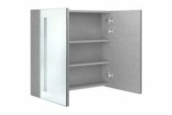 Badeværelsesskab M. Spejl LED-lys 62x14x60 Cm Betongrå -TRADEMAX Salg badevaerelsesskab m spejl led lys 62x14x60 cm betongraa 2934245 1