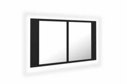 Badeværelsesskab M. Spejl + LED-lys 80x12x45 Cm Sort -TRADEMAX Salg badevaerelsesskab m spejl led lys 80x12x45 cm sort sort 2889522