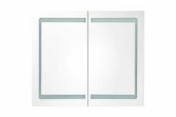 Badeværelsesskab M. Spejl + LED-lys 80x12x68 Cm Grå -TRADEMAX Salg badevaerelsesskab m spejl led lys 80x12x68 cm graa graa 2894640 1