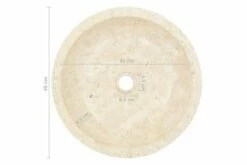 Badeværelsesskab Med Håndvask Massivt Teak Marmor Creme -TRADEMAX Salg badevaerelsesskab med haandvask massivt teak marmor creme brun 2423843