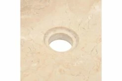 Badeværelsesskab Med Håndvaske Teak Marmor Cremefarvet -TRADEMAX Salg badevaerelsesskab med haandvaske teak marmor cremefarvet brun 1211802