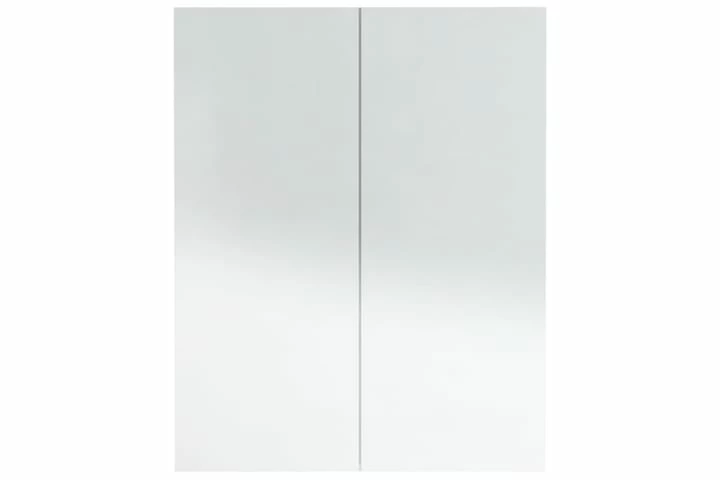 Badeværelsesskab Med Spejl 60x15x75 Cm MDF Skinnende Hvid 5 Badeværelsesskab Med Spejl 60x15x75 Cm MDF Skinnende Hvid - Billede 3