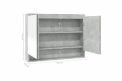 Badeværelsesskab Med Spejl 80x15x60 Cm MDF Betongrå 20 Badeværelsesskab Med Spejl 80x15x60 Cm MDF Betongrå -TRADEMAX Salg badevaerelsesskab med spejl 80x15x60 cm mdf betongraa graa 3689477