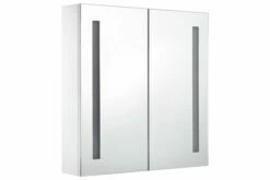 Badeværelsesskab Med Spejl LED 62 X 14 X 60 Cm -TRADEMAX Salg badevaerelsesskab med spejl led 62 x 14 x 60 cm hvid 1519260