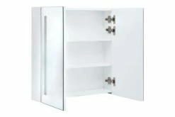 Badeværelsesskab Med Spejl LED 62 X 14 X 60 Cm -TRADEMAX Salg badevaerelsesskab med spejl led 62 x 14 x 60 cm hvid 1519261 1