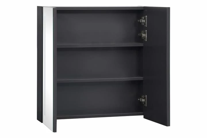 Badeværelsesskab Med Spejl LED 62x14x60 Cm 7 Badeværelsesskab Med Spejl LED 62x14x60 Cm - Billede 5