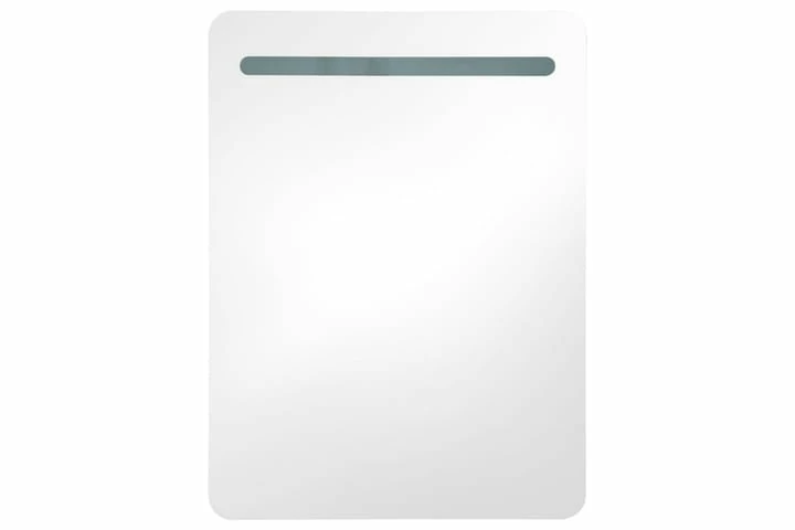 Badeværelsesskab Med Spejl + LED-lys 60x11x80cm Og Egetræ 13 Badeværelsesskab Med Spejl + LED-lys 60x11x80cm Og Egetræ - Billede 11