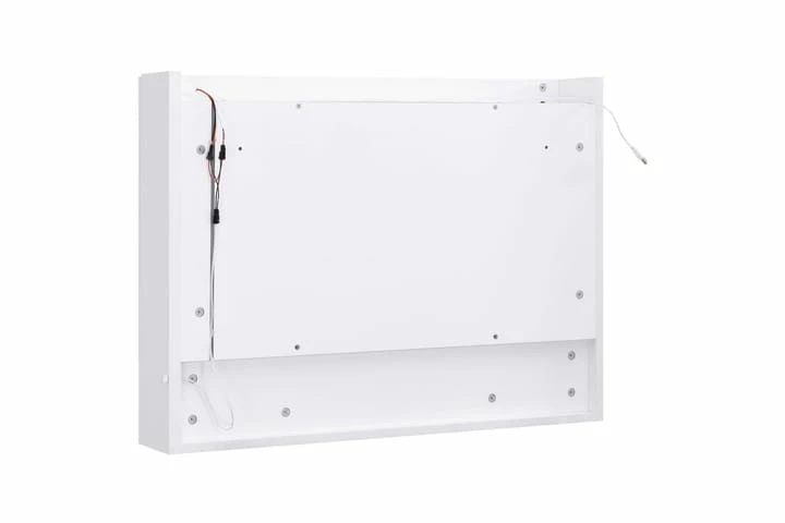 Badeværelsesskab Med Spejl Og LED 80x15x60 Cm MDF Hvid 15 Badeværelsesskab Med Spejl Og LED 80x15x60 Cm MDF Hvid - Billede 13