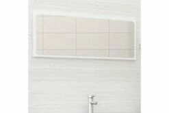 Badeværelsesspejl 100x1,5x37 Cm Spånplade Hvid Højglans -TRADEMAX Salg badevaerelsesspejl 100x15x37 cm spaanplade hvid hoejglans hvid 3330692 1