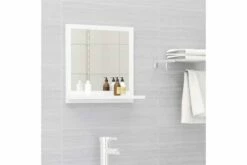 Badeværelsesspejl 40x10,5x37 Cm Spånplade Hvid Højglans -TRADEMAX Salg badevaerelsesspejl 40x105x37 cm spaanplade hvid hoejglans hvid 3330670 1