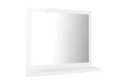 Badeværelsesspejl 40x10,5x37 Cm Spånplade Hvid Højglans