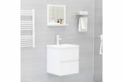 Badeværelsesspejl 40x10,5x37 Cm Spånplade Hvid Højglans -TRADEMAX Salg badevaerelsesspejl 40x105x37 cm spaanplade hvid hoejglans hvid 3337805