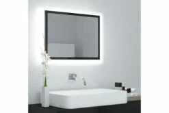 Badeværelsesspejl 60x8,5x37 Cm Spånplade Sort Højglans -TRADEMAX Salg badevaerelsesspejl 60x85x37 cm spaanplade sort hoejglans sort 2886815