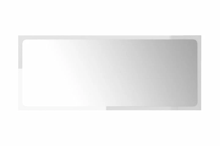 Badeværelsesspejl 90x1,5x37 Cm Spånplade Hvid Højglans 4 Badeværelsesspejl 90x1,5x37 Cm Spånplade Hvid Højglans - Billede 2