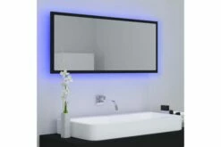 Badeværelsesspejl M. LED-lys 100x8,5x37 Cm Spånplade Sort -TRADEMAX Salg badevaerelsesspejl m led lys 100x85x37 cm spaanplade sort sort 2898578 1
