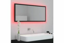Badeværelsesspejl M. LED-lys 100x8,5x37 Cm Spånplade Sort -TRADEMAX Salg badevaerelsesspejl m led lys 100x85x37 cm spaanplade sort sort 2898580
